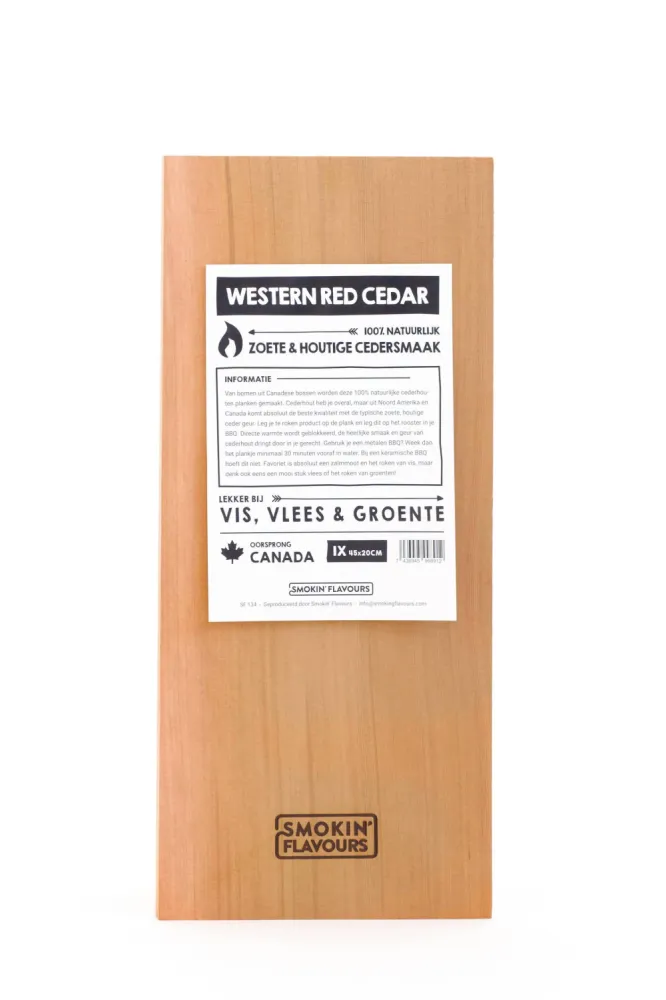Smokin’ Flavours Cederhouten plank 45x20cm