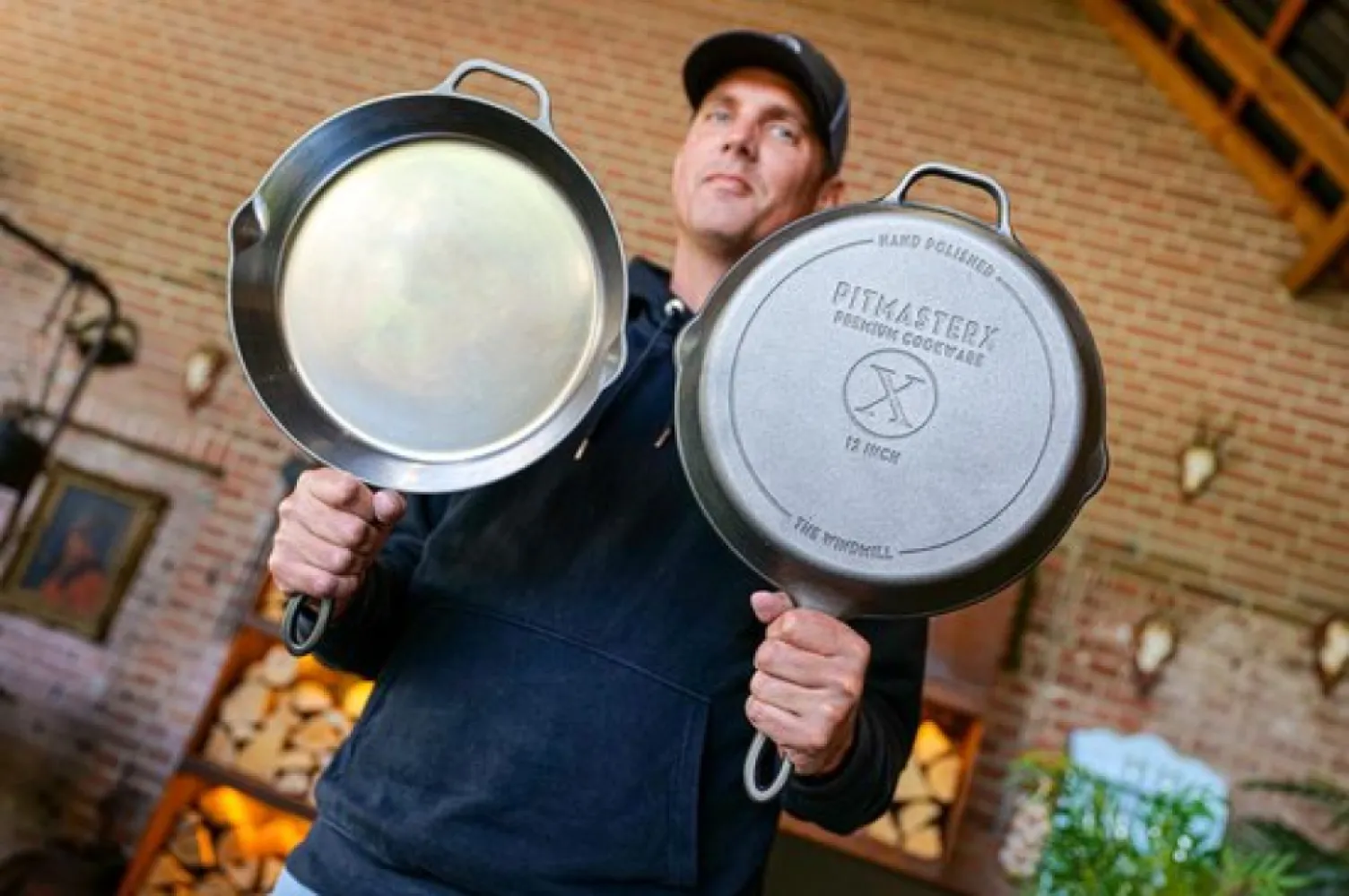 PitmasterX The Windmill Handpolished Skillet 12inch
