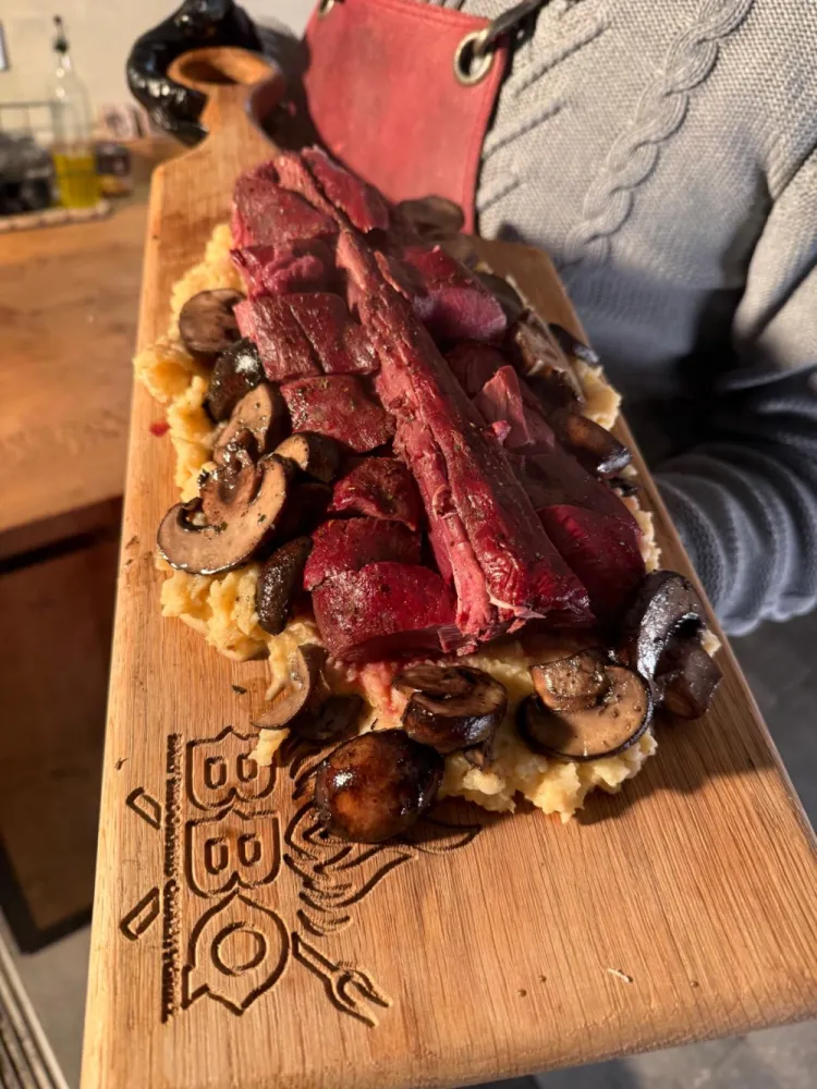 Hazenrugfilet met knolselderij puree