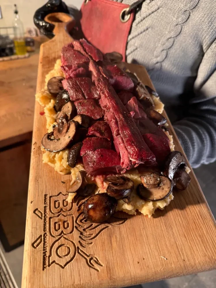 Hazenrugfilet met knolselderij puree